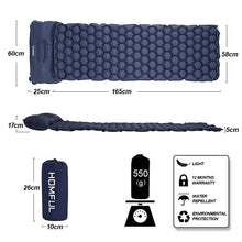 Load image into Gallery viewer, Sleeping Mat for Outdoor Camping Pad With Pillow Air Mattress Inflatable Cushion Fast Filling Moisture proof  and Water proof
