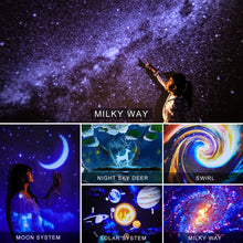 Load image into Gallery viewer, LED Star Projector Night Light with 6 in 1 Planetarium Starry Skies
