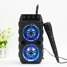 Load image into Gallery viewer, Wireless Outdoor Waterproof Bluetooth Speaker for Home Theater, Mp3, and Karaoke Microphone
