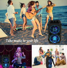 Load image into Gallery viewer, Wireless Outdoor Waterproof Bluetooth Speaker for Home Theater, Mp3, and Karaoke Microphone
