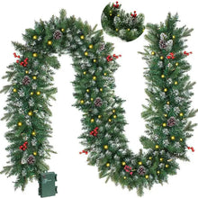 Load image into Gallery viewer, Christmas Garlands with Pinecones and Artificial Red Berries Wreaths
