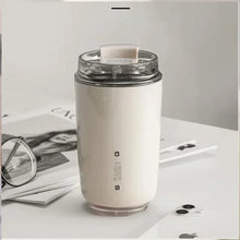 Load image into Gallery viewer, Milky White Insulated Coffee Cup and Travel Mug with Lid
