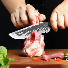 Load image into Gallery viewer, Professional Stainless Steel Knife for Meat and Butcher Knife For Outdoor Survival Knife with Cover
