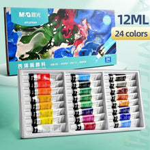 Load image into Gallery viewer, M&amp;G Acrylic paint set for Drawing on Fabric, and Glass, with Oil, water color
