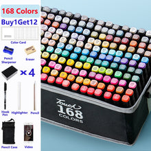 Load image into Gallery viewer, Color Marker Set for Art Painting with Double Head Brush Pens Drawing Professional Stationery
