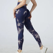 Load image into Gallery viewer, Seamless Tie Dye Leggings with Scrunch Butt Lifting Elastic
