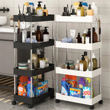 Load image into Gallery viewer, 3/4 Tier Rolling Utility Cart with Movable Storage Shelf for Kitchen
