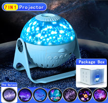 Load image into Gallery viewer, LED Star Projector Night Light with 6 in 1 Planetarium Starry Skies
