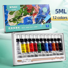 Load image into Gallery viewer, M&amp;G Acrylic paint set for Drawing on Fabric, and Glass, with Oil, water color
