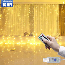 Load image into Gallery viewer, LED Christmas Curtain Fairy Lights on Strings with 8 Mode for Holiday Decor
