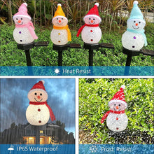 Load image into Gallery viewer, Powered Waterproof Solar Snowman Lamp with Lights Lawn Decor
