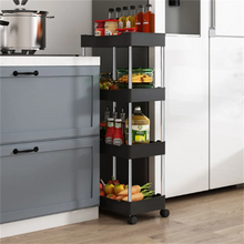 Load image into Gallery viewer, 3/4 Tier Rolling Utility Cart with Movable Storage Shelf for Kitchen
