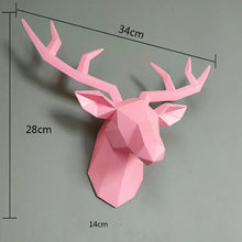 Load image into Gallery viewer, 3D Deer Head, Statue, Sculpture, Wall Decor, and Decorative Art
