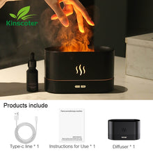 Load image into Gallery viewer, Aroma Air Diffuser with Humidifier Ultrasonic Cool Mist and LED Fog Maker for Essential Oil Flame Lamp
