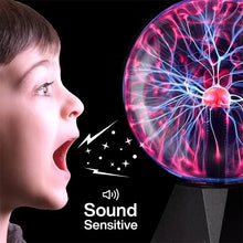 Load image into Gallery viewer, 8 Inch Magic Sound Control Plasma Ball Lamp with LED Night Light
