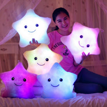 Load image into Gallery viewer, Creative Luminous Plush Star Pillow, Soft Colorful Stuffed Cushion
