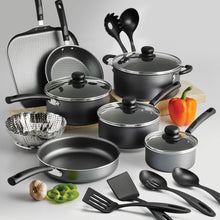 Load image into Gallery viewer, 18 Piece Non-stick Cookware Set, Steel Gray
