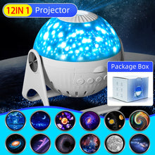 Load image into Gallery viewer, LED Star Projector Night Light with 6 in 1 Planetarium Starry Skies
