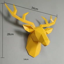 Load image into Gallery viewer, 3D Deer Head, Statue, Sculpture, Wall Decor, and Decorative Art
