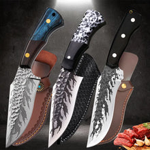 Load image into Gallery viewer, Professional Stainless Steel Knife for Meat and Butcher Knife For Outdoor Survival Knife with Cover
