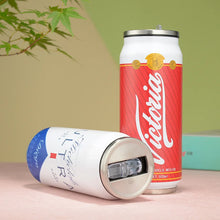 Load image into Gallery viewer, Stainless Steel Cup with Creative Logo and Insulated Can with Straw
