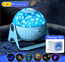 Load image into Gallery viewer, LED Star Projector Night Light with 6 in 1 Planetarium Starry Skies
