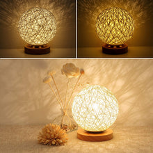 Load image into Gallery viewer, LED Moon Table Lamp with Wooden Base for Home Decor
