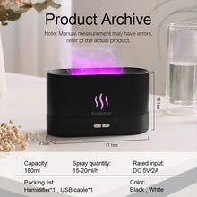 Load image into Gallery viewer, Aroma Air Diffuser with Humidifier Ultrasonic Cool Mist and LED Fog Maker for Essential Oil Flame Lamp
