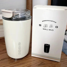 Load image into Gallery viewer, Milky White Insulated Coffee Cup and Travel Mug with Lid
