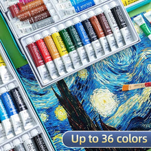 Load image into Gallery viewer, M&amp;G Acrylic paint set for Drawing on Fabric, and Glass, with Oil, water color
