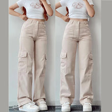 Load image into Gallery viewer, Casual Straight Baggy Trousers with Waist Pocket and Wide Legs
