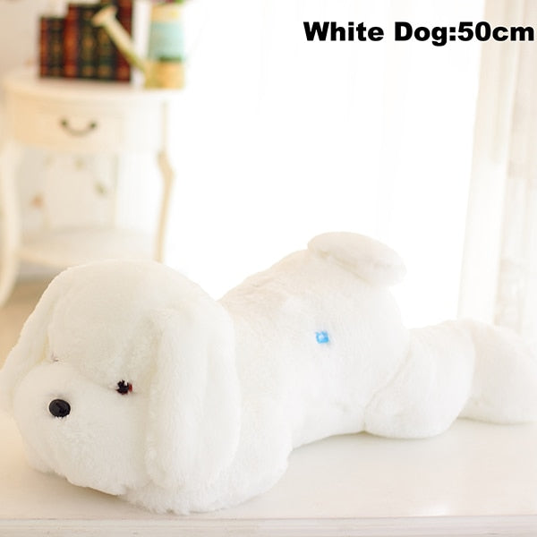 Luminous Plush Dog Toy with Colorful Glowing LED for Children