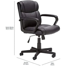 Load image into Gallery viewer, Padded Office Chair with Armrests, Adjustable Height/Tilt, 360-Degree Swivel
