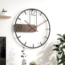 Load image into Gallery viewer, Large Nordic 3D Iron Wall Clock with Metal Round Frame for Home Living Room
