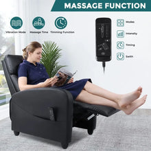 Load image into Gallery viewer, Adjustable Living Room Massage Chair with Recliner and PU Leather Padded Seat
