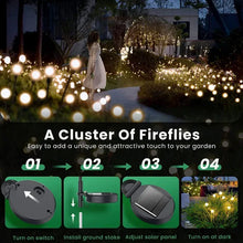 Load image into Gallery viewer, Outdoor Solar Waterproof LED Starburst Firefly Lights for Lawn Garden and Path Landscape
