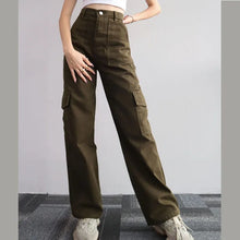 Load image into Gallery viewer, Casual Straight Baggy Trousers with Waist Pocket and Wide Legs
