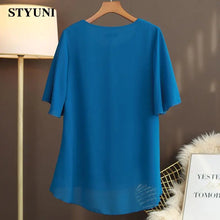 Load image into Gallery viewer, Women&#39;s Flare Sleeve Blouse with O-Neck in 10 Solid Colors
