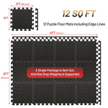 Load image into Gallery viewer, 12Pcs Eva Foam with Anti-Slip, Interlocking Flooring Mat
