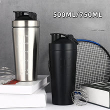 Load image into Gallery viewer, Stainless Steel Protein Shaker Cup with Mixer
