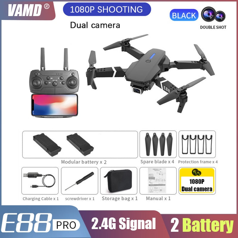 PRO Drone Professional 10K HD Camera 6km WIFI Folding Height Fixed Quadcopter with Remote Control