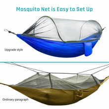 Load image into Gallery viewer, Camping Sleeping Hammock with Mosquito Net and Pop-Up Light Portable Camping Stuff
