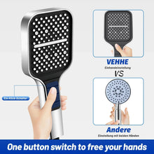 Load image into Gallery viewer, High Pressure Shower Head with 7 Modes and One Key Stop Button for Bathroom
