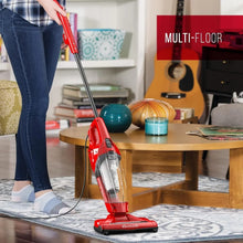 Load image into Gallery viewer, 3-in-1 Red Vacuum Cleaner, Lightweight Corded Bagless Stick Vac with Handheld, Scatter Guard
