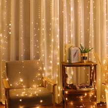 Load image into Gallery viewer, LED Christmas Curtain Fairy Lights on Strings with 8 Mode for Holiday Decor
