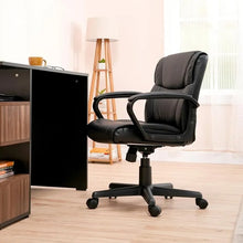 Load image into Gallery viewer, Padded Office Chair with Armrests, Adjustable Height/Tilt, 360-Degree Swivel
