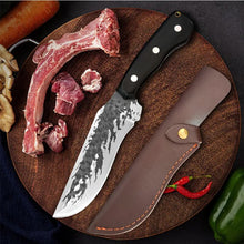 Load image into Gallery viewer, Professional Stainless Steel Knife for Meat and Butcher Knife For Outdoor Survival Knife with Cover
