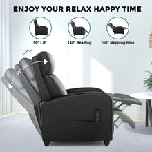 Load image into Gallery viewer, Adjustable Living Room Massage Chair with Recliner and PU Leather Padded Seat
