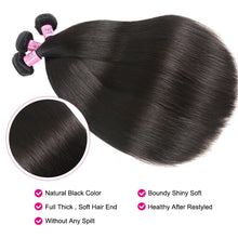 Load image into Gallery viewer, UNICE Peruvian Straight Hair Bundles Natural Color 100% Human Extensions
