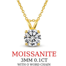 Load image into Gallery viewer, 1CT Moissanite Necklace For Woman Pendant 925 Silver Necklace For Women&#39;s Fine Jewelry
